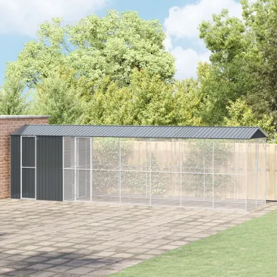 Colivie Păsări Extensie Antracit - Oțel Rezistent | vidaXL