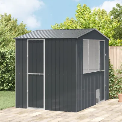 Colivie Păsări Exterior - Oțel Antracit 310x215x247 cm