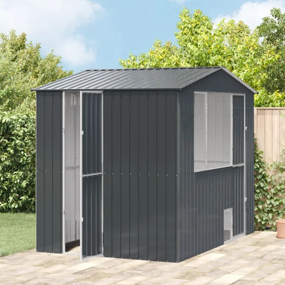 Colivie Păsări Exterior - Oțel Antracit 310x215x247 cm