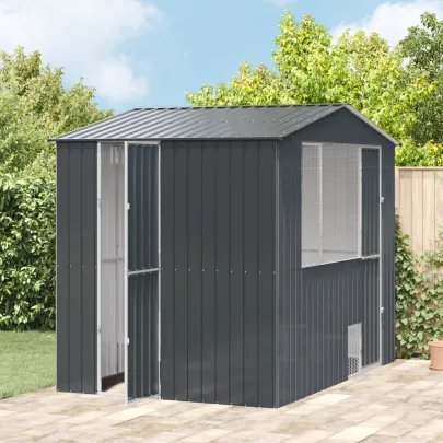 Colivie Păsări Exterior - Oțel Antracit 310x215x247 cm