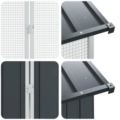 Colivie Păsări Extensibilă Antracit - Oțel | vidaXL