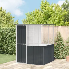 Colivie Păsări Exterior - Oțel Zincat Antracit | vidaXL