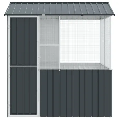 Colivie Păsări Exterior - Oțel Zincat Antracit | vidaXL