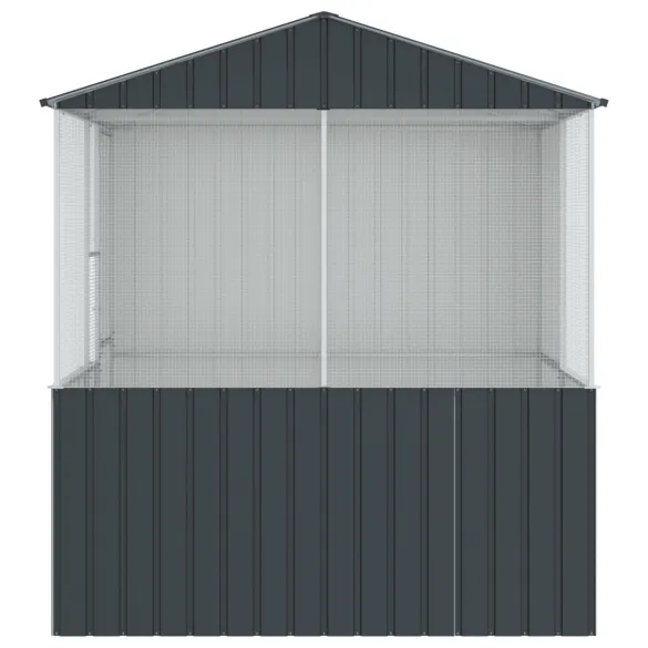 Colivie Păsări Exterior - Oțel Zincat Antracit | vidaXL