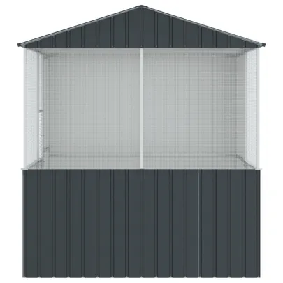 Colivie Păsări Exterior - Oțel Zincat Antracit | vidaXL