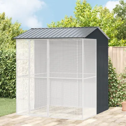 Colivie Păsări Exterior Antracit - Oțel Durabil | vidaXL