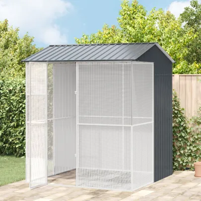 Colivie Păsări Exterior Antracit - Oțel Durabil | vidaXL