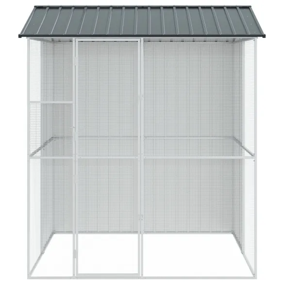 Colivie Păsări Exterior Antracit - Oțel Durabil | vidaXL