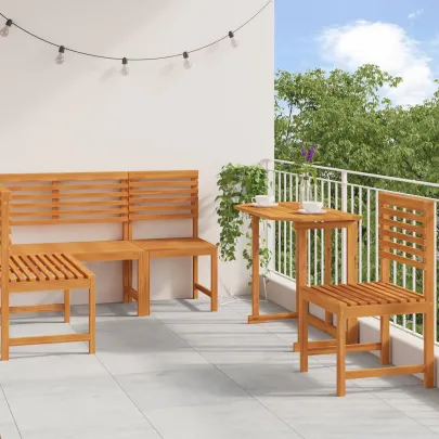 Set Dining Grădină Lemn Acacia Masiv - Livrare Gratuită