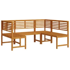 Set Bancă Grădină Lemn Acacia Masiv - 3 Piese 2
