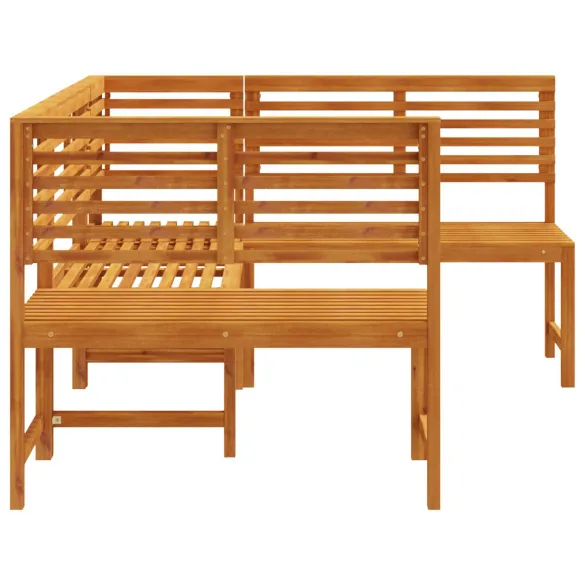Set Bancă Grădină Lemn Acacia Masiv - 3 Piese