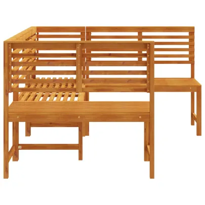 Set Bancă Grădină Lemn Acacia Masiv - 3 Piese