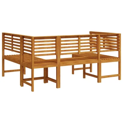 Set Bancă Grădină Lemn Acacia Masiv - 3 Piese