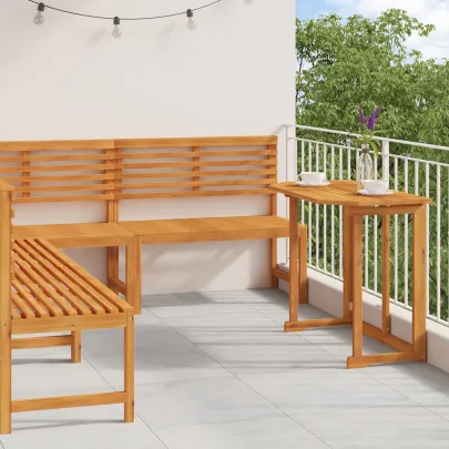 Set Mobilier Grădină 4 Piese - Lemn Acacia Masiv | vidaXL