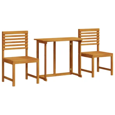 Set Bistro Grădină Lemn Acacia - Masa + 2 Scaune
