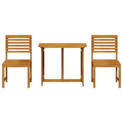 Set Bistro Grădină Lemn Acacia - Masa + 2 Scaune