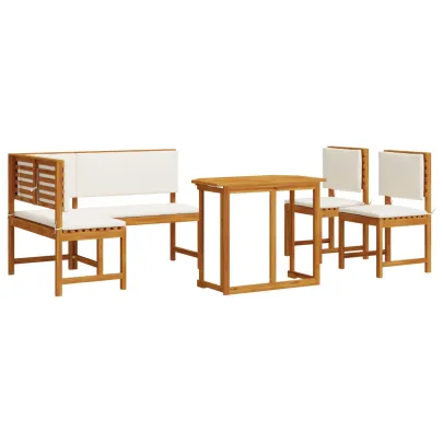 Set Mobilier Grădină 4 Piese - Lemn Acacia Masiv | Livrare Gratuită