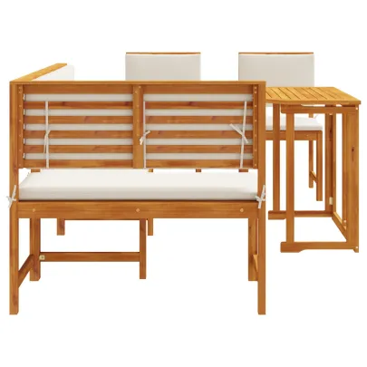 Set Mobilier Grădină 4 Piese - Lemn Acacia Masiv | Livrare Gratuită