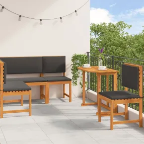 Set Mobilier Grădină Lemn Acacia - Masă, Bancă, Scaune