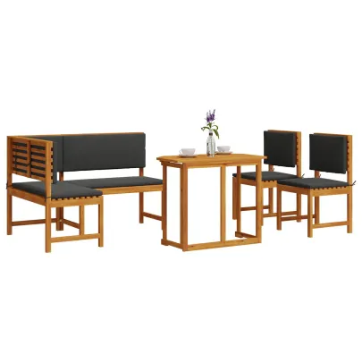 Set Mobilier Grădină Lemn Acacia - Masă, Bancă, Scaune