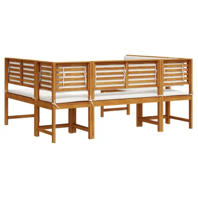Set Bancă Grădină 5 Piese Lemn Acacia - Livrare Gratuită