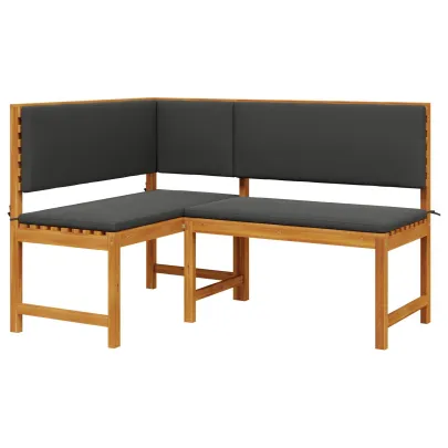 Set masă grădină cu perne - Lemn acacia | Livrare gratuită