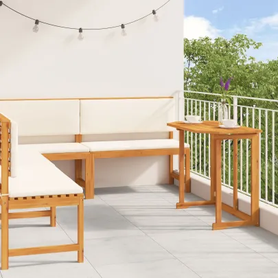 Set Mobilier Grădină Lemn Acacia - 4 Piese | Livrare Gratuită
