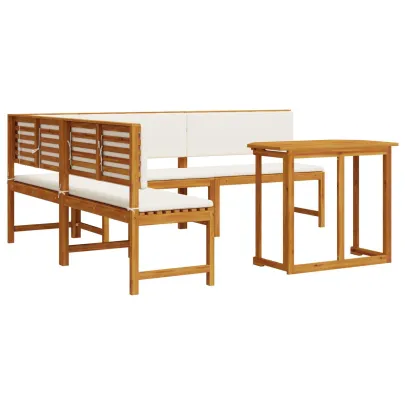 Set Mobilier Grădină Lemn Acacia - 4 Piese | Livrare Gratuită