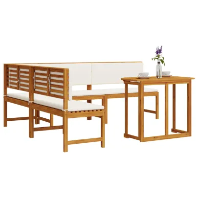 Set Mobilier Grădină Lemn Acacia - 4 Piese | Livrare Gratuită