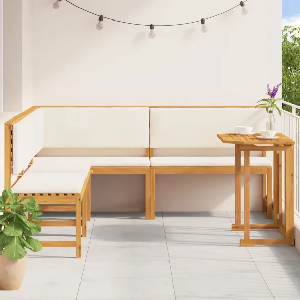 Set Mobilier Grădină Lemn Acacia - 4 Piese | Livrare Gratuită