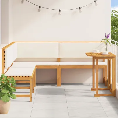 Set Mobilier Grădină Lemn Acacia - 4 Piese | Livrare Gratuită