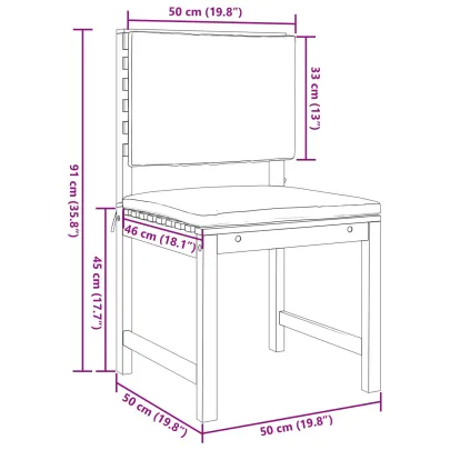 Set Bistro Grădină 3 Piese - Lemn Acacia Masiv | vidaXL