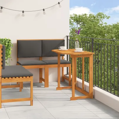 Set Mobilier Grădină Lemn Acacia - Masă și 2 Scaune