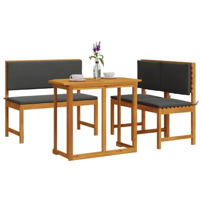 Set Mobilier Grădină Lemn Acacia - Masă și 2 Scaune