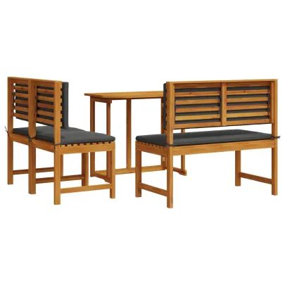 Set Mobilier Grădină Lemn Acacia - Masă și 2 Scaune