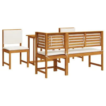 Set Dining Grădină 5 Piese Lemn Masiv Acacia | vidaXL