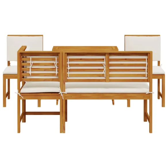 Set Dining Grădină 5 Piese Lemn Masiv Acacia | vidaXL