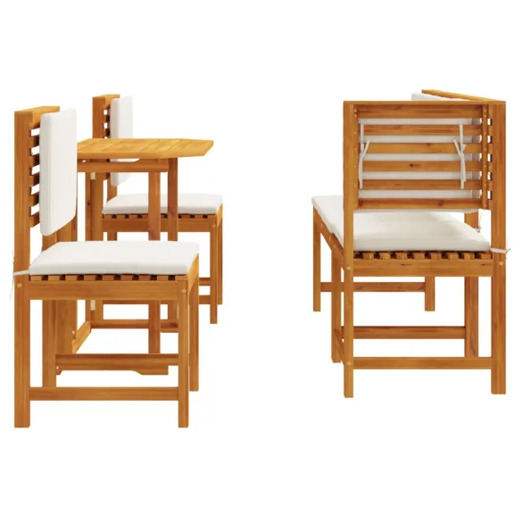 Set Dining Grădină 5 Piese Lemn Masiv Acacia | vidaXL