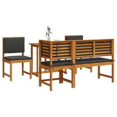 Set Mobilier Grădină 5 Piese - Lemn Acacia Masiv | vidaXL