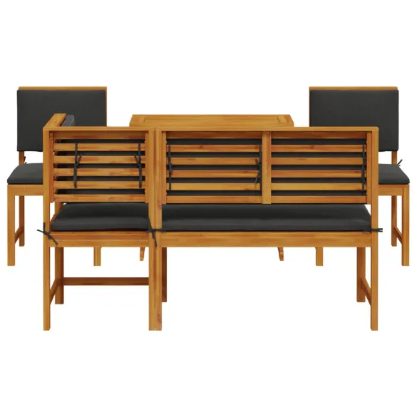 Set Mobilier Grădină 5 Piese - Lemn Acacia Masiv | vidaXL