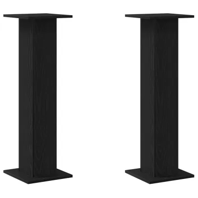 Suport Plante Stejar Negru - 2 bucăți - Modern Interior