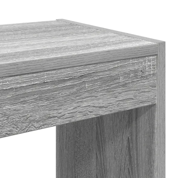 Raft Cărți Separator Cameră Negru Stejar 100x30x198 cm