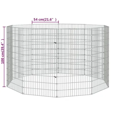 Adăpost pentru Animale - 10 Panouri Fier Galvanizat 54x100 cm
