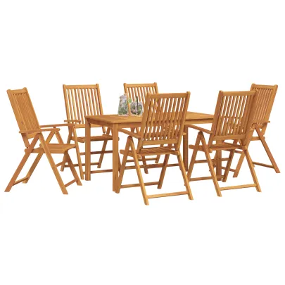 Set Masă Grădină 7 Piese Lemn Acacia Solid | Livrare Gratuită