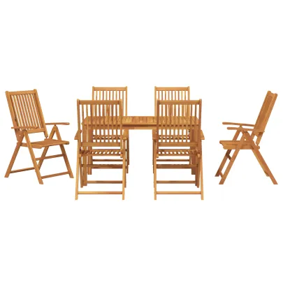 Set Masă Grădină 7 Piese Lemn Acacia Solid | Livrare Gratuită