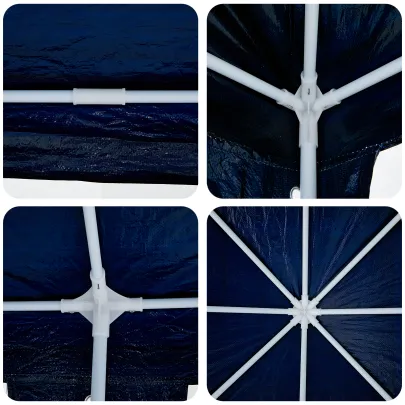 Cort pentru Petreceri Albastru 8x4 m PE - Livrare Gratuita