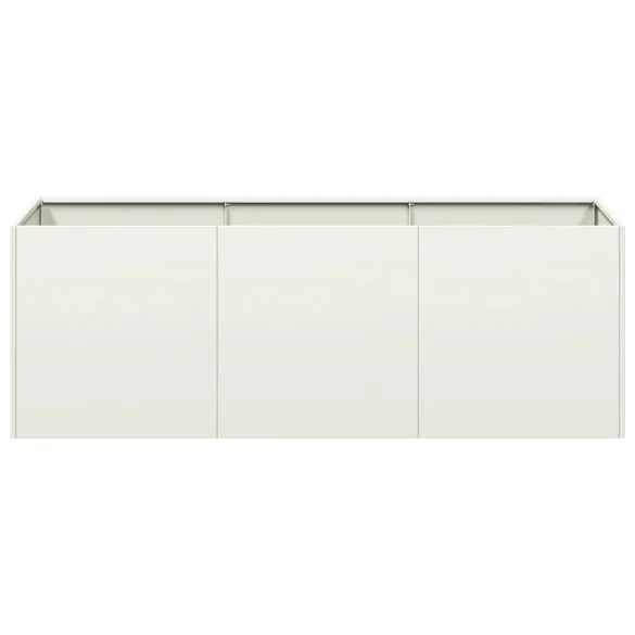 Jardinier Alb Oțel Laminat 120x40x40 cm - Livrare Gratuită