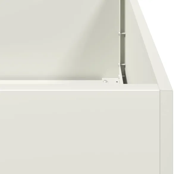 Jardinier Alb Oțel Laminat 120x40x40 cm - Livrare Gratuită