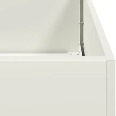 Jardinier Alb Oțel Laminat 120x40x40 cm - Livrare Gratuită