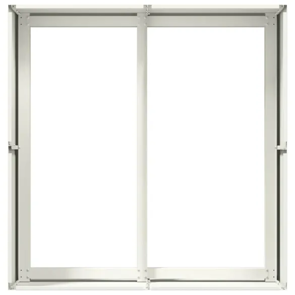 Jardinieră Albă Oțel 80x80x40 cm - Livrare Gratuită